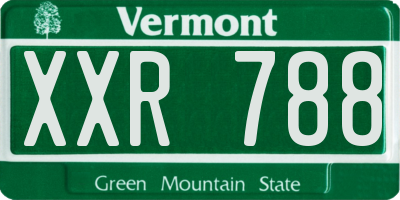 VT license plate XXR788