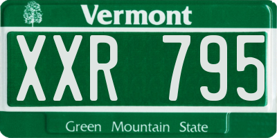 VT license plate XXR795