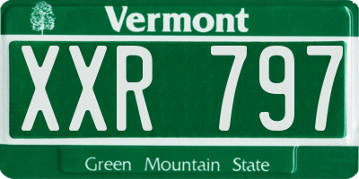 VT license plate XXR797