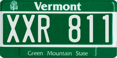 VT license plate XXR811