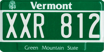 VT license plate XXR812