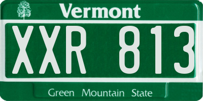 VT license plate XXR813