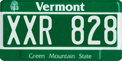 VT license plate XXR828