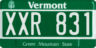 VT license plate XXR831