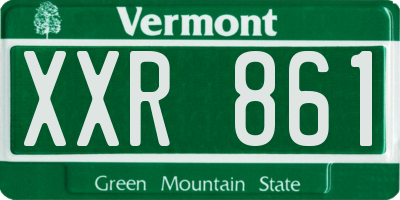 VT license plate XXR861