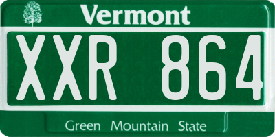 VT license plate XXR864