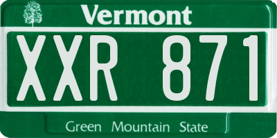 VT license plate XXR871