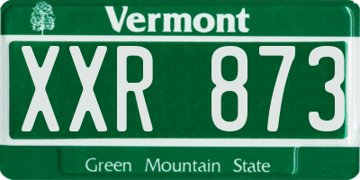 VT license plate XXR873