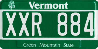 VT license plate XXR884