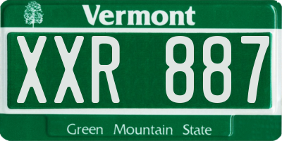 VT license plate XXR887