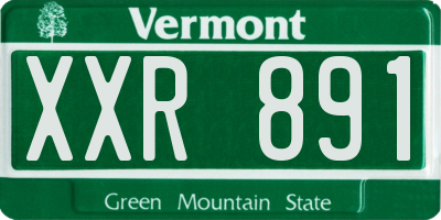 VT license plate XXR891