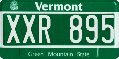 VT license plate XXR895