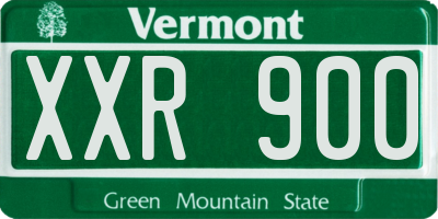 VT license plate XXR900