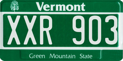 VT license plate XXR903
