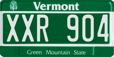VT license plate XXR904