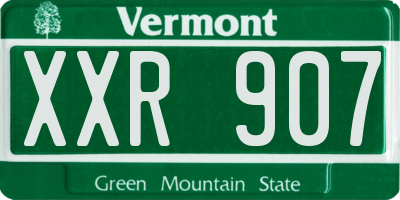 VT license plate XXR907