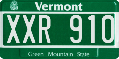 VT license plate XXR910