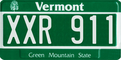 VT license plate XXR911