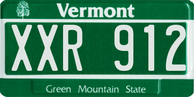 VT license plate XXR912
