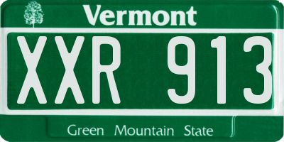 VT license plate XXR913