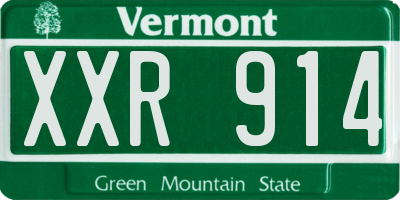 VT license plate XXR914