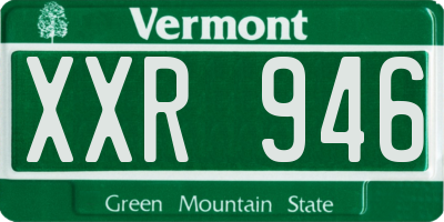 VT license plate XXR946