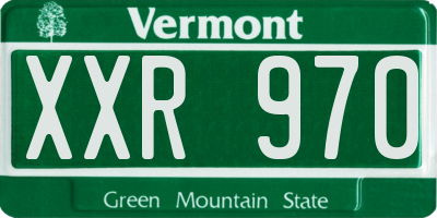 VT license plate XXR970
