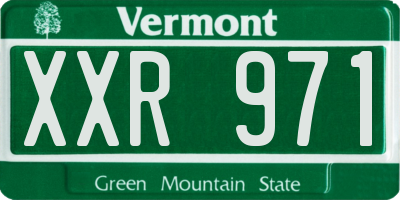 VT license plate XXR971