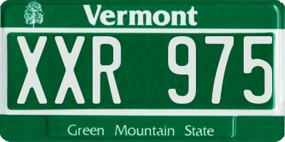 VT license plate XXR975