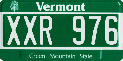 VT license plate XXR976