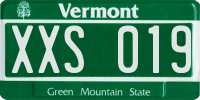 VT license plate XXS019