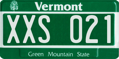 VT license plate XXS021