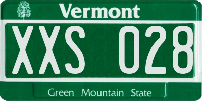 VT license plate XXS028