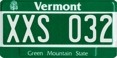 VT license plate XXS032