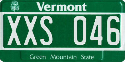 VT license plate XXS046