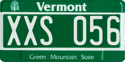 VT license plate XXS056