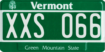 VT license plate XXS066