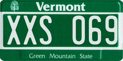 VT license plate XXS069