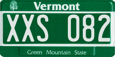 VT license plate XXS082
