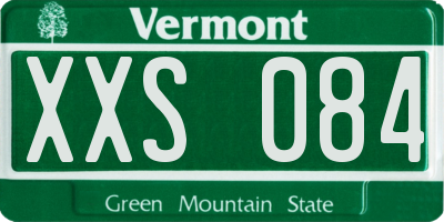 VT license plate XXS084