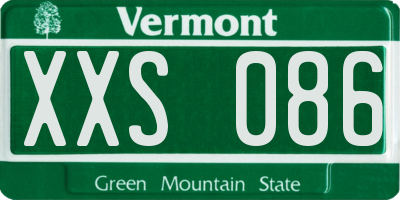 VT license plate XXS086