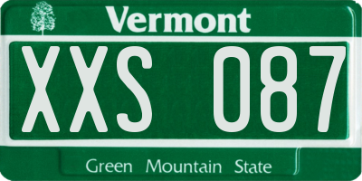 VT license plate XXS087