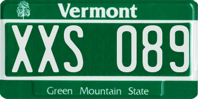 VT license plate XXS089