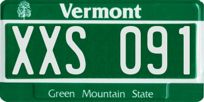 VT license plate XXS091