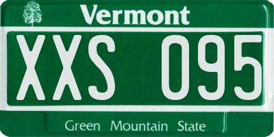 VT license plate XXS095