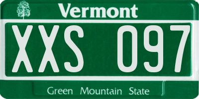 VT license plate XXS097