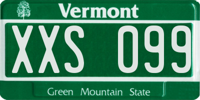 VT license plate XXS099