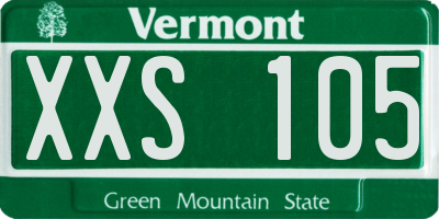 VT license plate XXS105