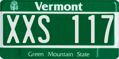 VT license plate XXS117