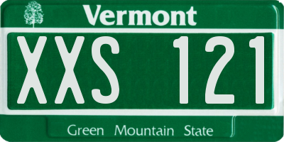 VT license plate XXS121